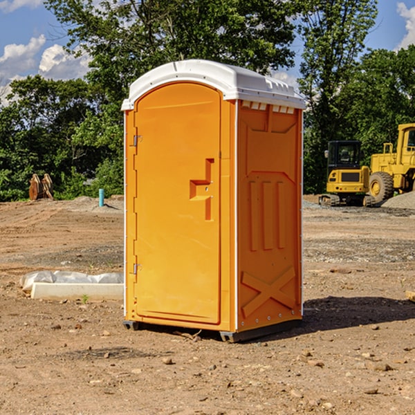 how often are the portable restrooms cleaned and serviced during a rental period in Crab Orchard NE